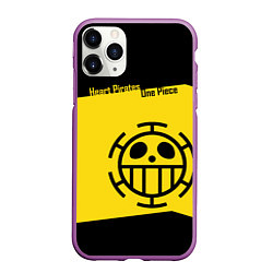 Чехол iPhone 11 Pro матовый Пираты Сердца One Piece, цвет: 3D-фиолетовый