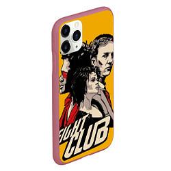 Чехол iPhone 11 Pro матовый Бойцовский Клуб Три личности, цвет: 3D-малиновый — фото 2