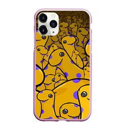 Чехол iPhone 11 Pro матовый Nessy, цвет: 3D-розовый