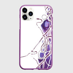 Чехол iPhone 11 Pro матовый Фиолетовые нити, цвет: 3D-фиолетовый