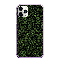 Чехол iPhone 11 Pro матовый Джойстики, цвет: 3D-сиреневый