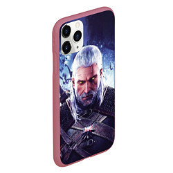 Чехол iPhone 11 Pro матовый THE WITCHER GERALT OF RIVIA, цвет: 3D-малиновый — фото 2