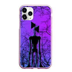 Чехол iPhone 11 Pro матовый СИРЕНОГОЛОВЫЙ НЕОН NEON, цвет: 3D-розовый