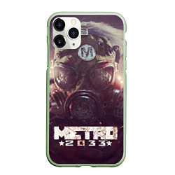 Чехол iPhone 11 Pro матовый MERTO 2033 ПРОТИВОГАЗ, цвет: 3D-салатовый