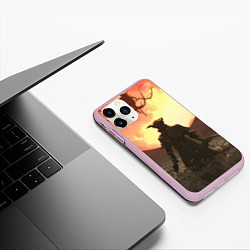 Чехол iPhone 11 Pro матовый Странник, цвет: 3D-розовый — фото 2