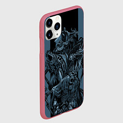 Чехол iPhone 11 Pro матовый Скелеты из шкафа, цвет: 3D-малиновый — фото 2