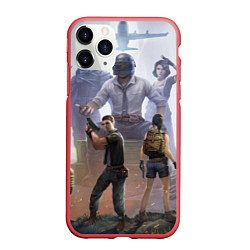 Чехол iPhone 11 Pro матовый PUBG ПУБГ Z, цвет: 3D-красный