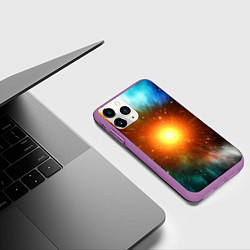 Чехол iPhone 11 Pro матовый СКОРОСТЬ СОЛНЕЧНОГО СВЕТА, цвет: 3D-фиолетовый — фото 2