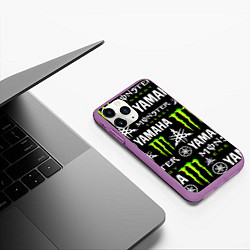 Чехол iPhone 11 Pro матовый YAMAHA X MONSTER SPORT, цвет: 3D-фиолетовый — фото 2