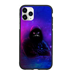 Чехол iPhone 11 Pro матовый КОСМО КОТ SPACE CAT Z, цвет: 3D-черный