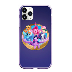 Чехол iPhone 11 Pro матовый Pony team, цвет: 3D-светло-сиреневый