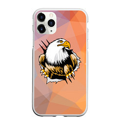 Чехол iPhone 11 Pro матовый Орел 3D, цвет: 3D-белый