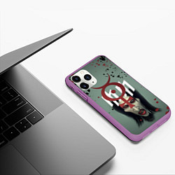 Чехол iPhone 11 Pro матовый Marilyn Manson Мерилин Мэнсон Z, цвет: 3D-фиолетовый — фото 2
