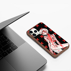 Чехол iPhone 11 Pro матовый Ева 00 Аянами Рей в X Ray, цвет: 3D-коричневый — фото 2