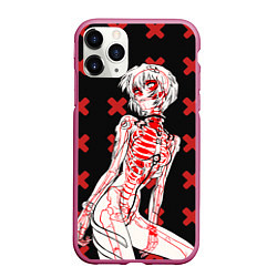 Чехол iPhone 11 Pro матовый Ева 00 Аянами Рей в X Ray