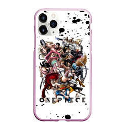 Чехол iPhone 11 Pro матовый Пираты One Piece Большой куш, цвет: 3D-розовый