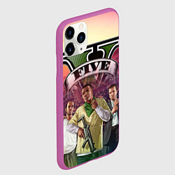 Чехол iPhone 11 Pro матовый GTA V TEAM FOREVER AND EVER, цвет: 3D-фиолетовый — фото 2