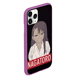 Чехол iPhone 11 Pro матовый Miss Nagatoro, цвет: 3D-фиолетовый — фото 2