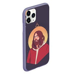 Чехол iPhone 11 Pro матовый Jared Leto 30 SECONDS TO MARS Z, цвет: 3D-серый — фото 2