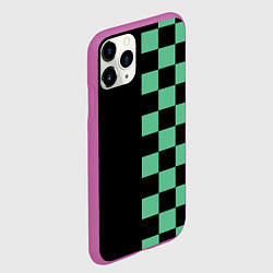Чехол iPhone 11 Pro матовый КОСТЮМ TANJIRO KAMADO ТАНДЖИРО, цвет: 3D-фиолетовый — фото 2