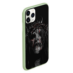 Чехол iPhone 11 Pro матовый Joey Jordison, цвет: 3D-салатовый — фото 2