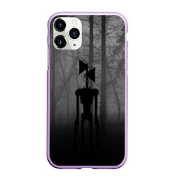 Чехол iPhone 11 Pro матовый Сиреноголовый Siren Head Игра, цвет: 3D-сиреневый