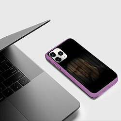 Чехол iPhone 11 Pro матовый Sorry for what, цвет: 3D-фиолетовый — фото 2