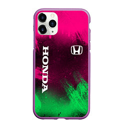 Чехол iPhone 11 Pro матовый NEON HONDA НЕОН ХОНДА, цвет: 3D-фиолетовый