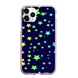 Чехол iPhone 11 Pro матовый Звезды, цвет: 3D-розовый