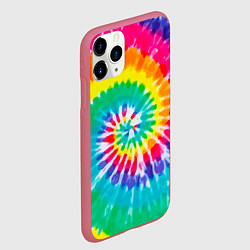 Чехол iPhone 11 Pro матовый Тай Дай, цвет: 3D-малиновый — фото 2