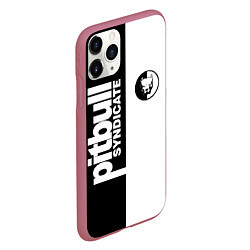 Чехол iPhone 11 Pro матовый PITBULL SYNDICATE ПИТБУЛЬ, цвет: 3D-малиновый — фото 2