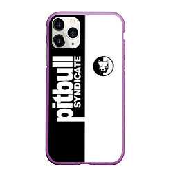 Чехол iPhone 11 Pro матовый PITBULL SYNDICATE ПИТБУЛЬ, цвет: 3D-фиолетовый