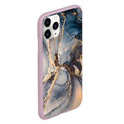 Чехол iPhone 11 Pro матовый Fluid art ink mix, цвет: 3D-розовый — фото 2