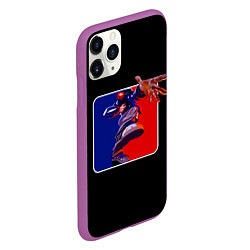 Чехол iPhone 11 Pro матовый Logo LB, цвет: 3D-фиолетовый — фото 2