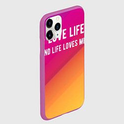 Чехол iPhone 11 Pro матовый Жизнь, цвет: 3D-фиолетовый — фото 2