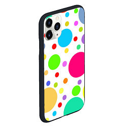 Чехол iPhone 11 Pro матовый Polka dot, цвет: 3D-черный — фото 2