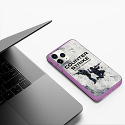 Чехол iPhone 11 Pro матовый COUNTER TERRORIST CS GO Z, цвет: 3D-фиолетовый — фото 2