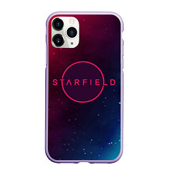 Чехол iPhone 11 Pro матовый Старфилд - Космос, цвет: 3D-светло-сиреневый
