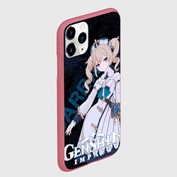 Чехол iPhone 11 Pro матовый Барбара Genshin Impact, цвет: 3D-малиновый — фото 2
