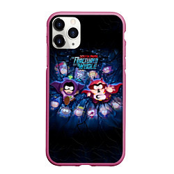 Чехол iPhone 11 Pro матовый Супергеройская команда, цвет: 3D-малиновый