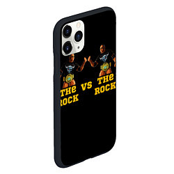 Чехол iPhone 11 Pro матовый The ROCK VS The ROCK, цвет: 3D-черный — фото 2