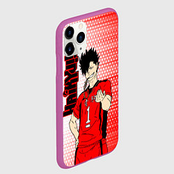 Чехол iPhone 11 Pro матовый Куроо Тецуро Kuroo Tetsuro, цвет: 3D-фиолетовый — фото 2