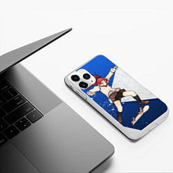 Чехол iPhone 11 Pro матовый Meow team, цвет: 3D-белый — фото 2