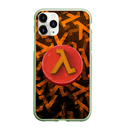 Чехол iPhone 11 Pro матовый ЛОГО КНОПКА HALF-LIFE Z, цвет: 3D-салатовый