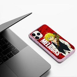 Чехол iPhone 11 Pro матовый Мелиодас, Meliodas, цвет: 3D-розовый — фото 2