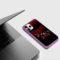 Чехол iPhone 11 Pro матовый SLIPKNOT СЛИПКНОТ Z, цвет: 3D-фиолетовый — фото 2