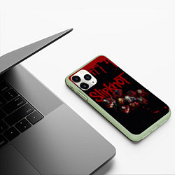 Чехол iPhone 11 Pro матовый SLIPKNOT СЛИПКНОТ Z, цвет: 3D-салатовый — фото 2