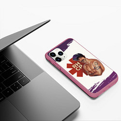 Чехол iPhone 11 Pro матовый RED HOT CHILI PEPPERS РЕД ХОТ ЧИЛИ ПЕППЕРС Z, цвет: 3D-малиновый — фото 2