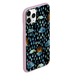 Чехол iPhone 11 Pro матовый Дождливая осень Солнце, облака, цвет: 3D-розовый — фото 2