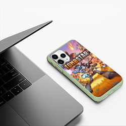 Чехол iPhone 11 Pro матовый TombStar ТомбСтар Z, цвет: 3D-салатовый — фото 2